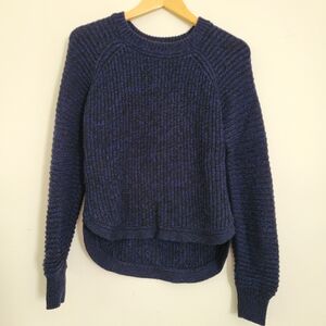 Wilfred Blue and Black Merino Wool Crewneck Sweater Size S